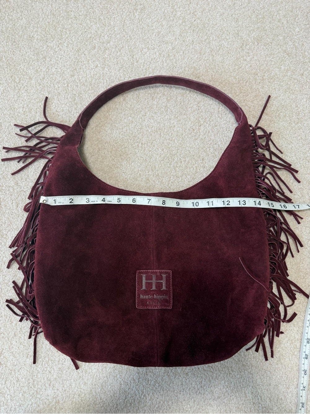 Haute Hippie Hobo Suede Fringe Shoulder Bag - Picture 9 of 9